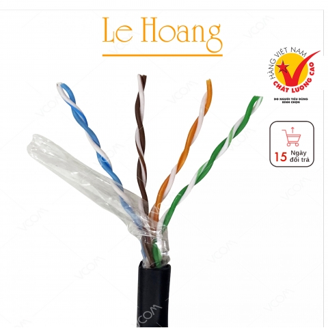 Cáp LAN CAT5E UTP 24AWG 4PRS - PE (305m)
